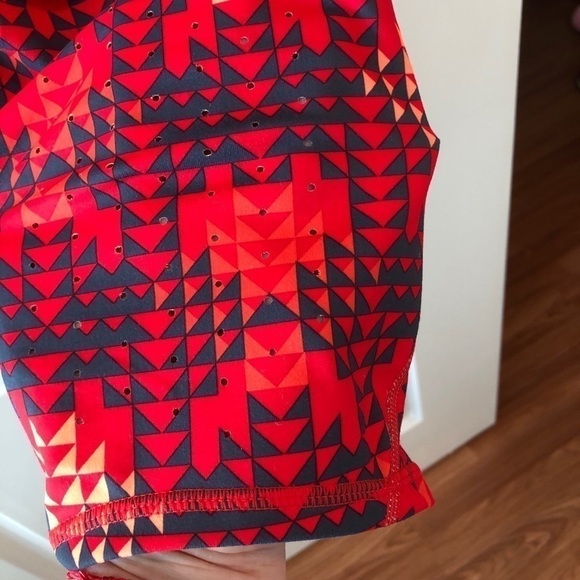 Zella Red Blaze Run Geo Print Leggings Size M - Picture 15 of 16